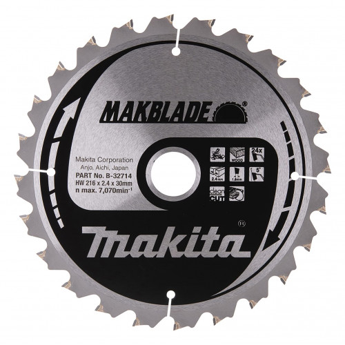 Makita B-32714 Makblade körfűrészlap, 216x30mm 24Z=old B-08903