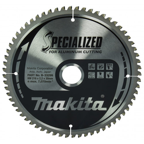 Makita B-33299 Specialized körfűrészlap, 216x30mm 64Z=old B-09628