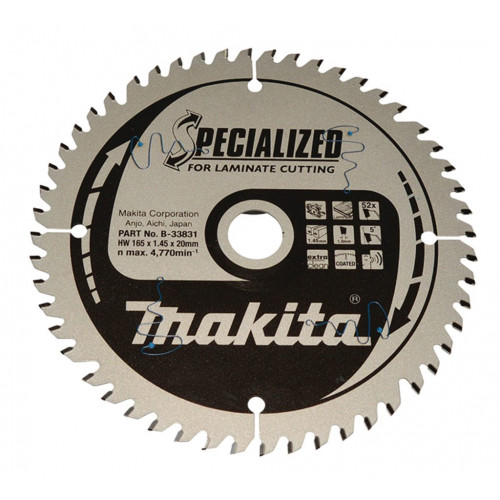 Makita B-33831 Specialized körfűrészlap, 165x20mm 52Z=old B-29452