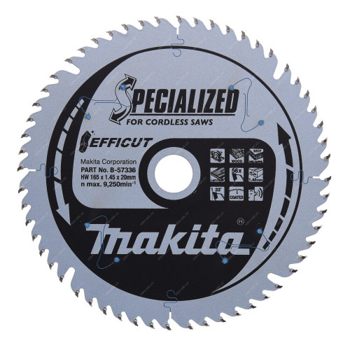 Makita B-57336 TCT Efficut körfűrészlap, 165x20mm 56Z=old B-57320