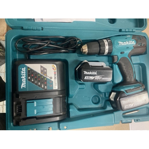 KIÁRUSÍTÁS Makita DHP453RFE akkus ütvefúró-csavarbehajtó, LXT 18V, 2 x 3,0 Ah SZERVIZELT