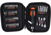 Black & Decker A7104-XJ Bitfej és dugókulcs készlet (56db) racsnis csavarozóval