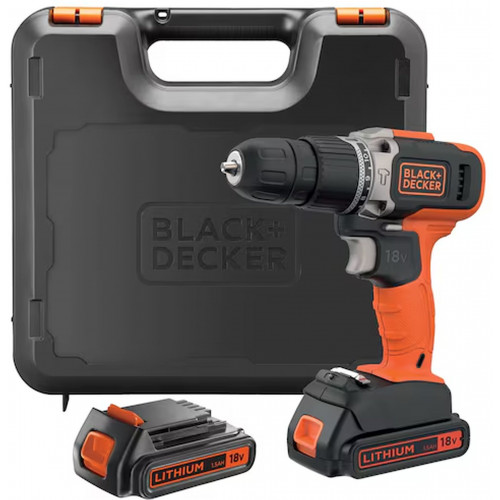 Black & Decker BCD003C2K-QW Akkus ütvefúró-csavarozó (45Nm/18V/2x1,5Ah) koffer Black & Decker BCD003C2K-QW Akkus ütvefúró-csavarozó (45Nm/18V/2x1,5Ah) koffer