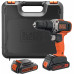 Black & Decker BCD003C2K-QW Akkus ütvefúró-csavarozó (45Nm/18V/2x1,5Ah) koffer