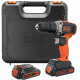 Black & Decker BCD003C2K-QW Akkus ütvefúró-csavarozó (45Nm/18V/2x1,5Ah) koffer