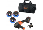 Black & Decker BCG6L8D1S-QW Akkus sarokcsiszoló (18V/1x2,0Ah), 3x korong, táska