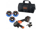 Black & Decker BCG6L8F1S-QW Akkus sarokcsiszoló (18V/1x4,0Ah), 3x korong, táska