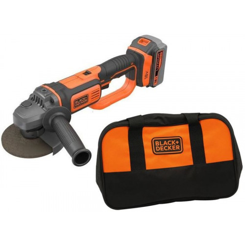 Black & Decker BCG720M1-QW Akkus sarokcsiszoló (125mm/18V/1x4,0Ah) Táska