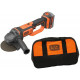 Black & Decker BCG720M1-QW Akkus sarokcsiszoló (125mm/18V/1x4,0Ah) Táska