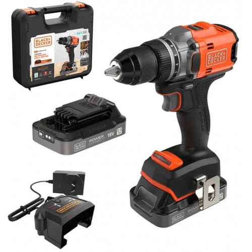 Black & Decker BLD682D2XK-QW Akkus fúró-csavarozó (50Nm/18V/2x2,0Ah) koffer Black & Decker BLD682D2XK-QW Akkus fúró-csavarozó (50Nm/18V/2x2,0Ah) koffer
