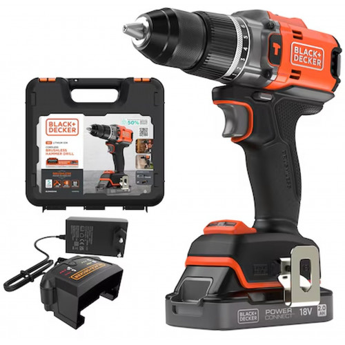 Black & Decker BLD683D1XK-QW Akkus ütvefúró-csavarozó (50Nm/18V/1x2,0Ah) koffer Black & Decker BLD683D1XK-QW Akkus ütvefúró-csavarozó (50Nm/18V/1x2,0Ah) koffer