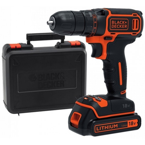 Black & Decker BDCDC18K-QW Akkus ütvefúró/csavarozó (1x1,5Ah/18V) koffer