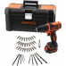 BLACK & DECKER BDCDD121KA Kompakt akkumulátoros fúrógép 10.8V / 1.5Ah LI,40 darab tartozék