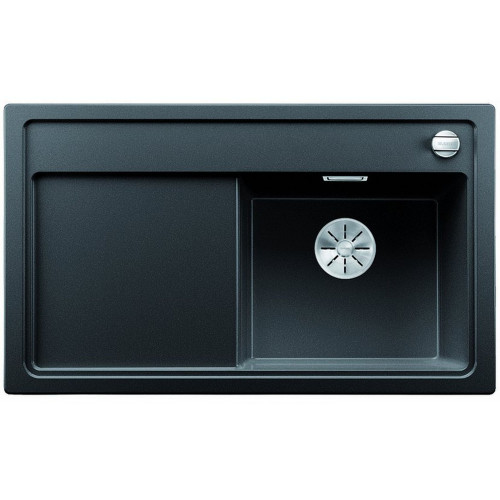 BLANCO ZENAR 45 S-F InFino szilgránit mosogató dugókiemelővel,vágódeszkával, fekete 526042