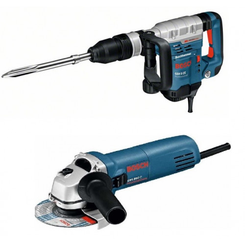 BOSCH GSH 5 CE vésőkalapács SDS-max-szal + GWS 850 C sarokcsiszoló 0615990H30