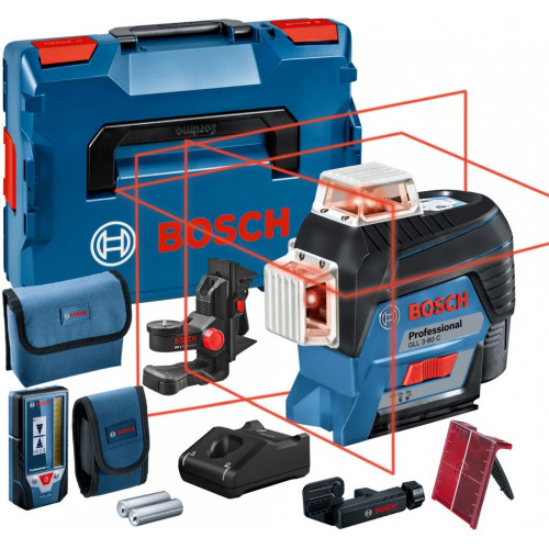 BOSCH GLL 3-80 C PROFESSIONAL Vonallézer + LR 7 + BM 1 + L-Boxx 0601063R05