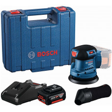 BOSCH GEX 185-LI PROFESSIONAL Akkus excentercsiszoló (18V/1x4,0Ah) koffer 06013A5021