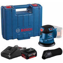 BOSCH GEX 185-Li PROFESSIONAL Excentercsiszoló, 1× GBA 18V 4.0Ah 06013A5021