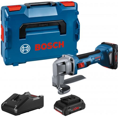BOSCH GSC 18V-16 E PROFESSIONAL Akkus lemezvágó olló (2x 4,0Ah) L-BOXX 0601926301