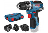 BOSCH GSR 12V-35 FC Akkus fúró-csavarozó + adapterek (akku,töltő nélkül) L-BOXX 06019H3003
