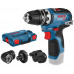 BOSCH GSR 12V-35 FC Akkus fúró-csavarozó + adapterek (akku,töltő nélkül) L-BOXX 06019H3003