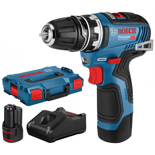 BOSCH GSR 12V-35 FC Akkus fúrócsavarozó 2x3.0Ah gyorstok. L-Boxx 06019H3001