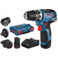BOSCH GSR 12V-35 FC Akkus fúró-csavarozó + adapterek (12V/2x3,0Ah)L-BOXX 06019H3000