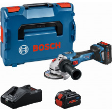 BOSCH GWS 18V-15 SC PROFESSIONAL Akkus sarokcsiszoló (18V/2x8,0Ah) L-BOXX 06019H6101