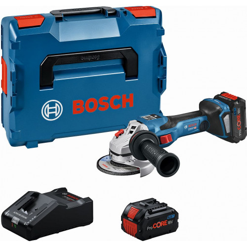 BOSCH GWS 18V-15 SC PROFESSIONAL Akkus sarokcsiszoló (18V/2x8,0Ah) L-BOXX 06019H6101