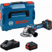 BOSCH GWS 18V-15 SC PROFESSIONAL Akkus sarokcsiszoló (18V/2x8,0Ah) L-BOXX 06019H6101