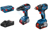 BOSCH szerszámkészlet: GDX 18V-200+GSR 18V-50 + 2xGBA 18V 4.0Ah + GAL 18V-40 w L-BOXX