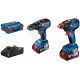 BOSCH szerszámkészlet: GDX 18V-200+GSR 18V-50 + 2xGBA 18V 4.0Ah + GAL 18V-40 w L-BOXX