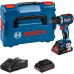 BOSCH GSR 18V-90 C Akkus fúrócsavarozó, L-BOXX, GAL 18V-40, 2x Aku 4.0Ah 06019K6004