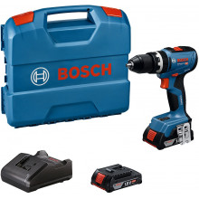 BOSCH GSB 18V-65 PROFESSIONAL Akkus ütvefúró/-csavarozók, 2x 2.0Ah, L-Case 06019N3100