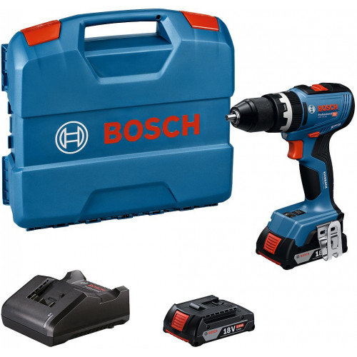 BOSCH GSB 18V-65 PROFESSIONAL Akkus ütvefúró/-csavarozók, 2x 2.0Ah, L-Case 06019N3100