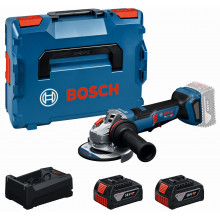 BOSCH GWS18V-11PS PROFESSIONAL sarokcsiszoló, 2× 5,0 Ah, L-BOXX 06019N4302