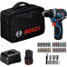 BOSCH GSR 12V-32 PROFESSIONAL Akkus fúrócsavarozó, 2x 2.0Ah, Szerszámos táska 06019N7004