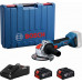 BOSCH GWX 18V-8 PROFESSIONAL Sarokcsiszoló X-LOCK rendszerrel, 2× 4,0 Ah, L-Boxx 06019N910
