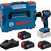 BOSCH GSB18V-52 PROFESSIONAL Akkus ütvefúró/-csavarozók, 3x 5,0Ah, L-BOXX 06019S0128