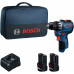BOSCH GSR12V-31 PROFESSIONAL Akkus fúrócsavarozó, 2x 12V/2,0Ah, táska 06019S6002