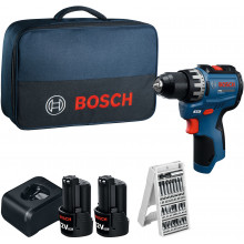 BOSCH GSR12V-31 PROFESSIONAL Akkus fúrócsavarozó, 2x 12V/2,0Ah, táska 06019S6004