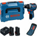 BOSCH GSR12V-31 PROFESSIONAL Akkus fúrócsavarozó, 2x 12V/2,0Ah, L-BOXX 06019S6013