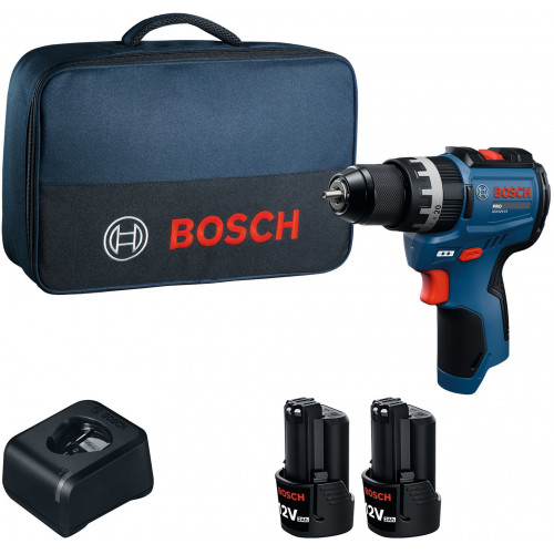 BOSCH GSB12V-31 PROFESSIONAL Akkus ütvefúró-csavarozó, 2x 12V/2,0Ah, táska 06019S6102