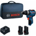 BOSCH GSB12V-31 PROFESSIONAL Akkus ütvefúró-csavarozó, 2x 12V/2,0Ah, táska 06019S6102
