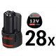 BOSCH 28x GBA 12V 3.0Ah PROFESSIONAL Akkumulátor 0602496012
