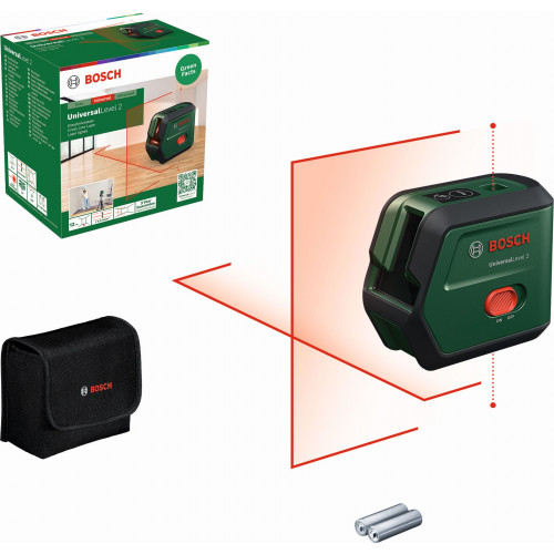 BOSCH UniversalLevel 2 Keresztvonalas szintezőlézer függélyező funkcióval 0603663F00