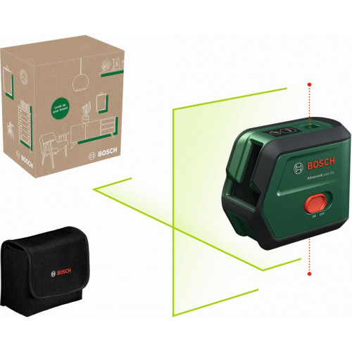 BOSCH AdvancedLevel 2G - alap Keresztvonalas szintezőlézer függélyező funkcióval 0603663GZ
