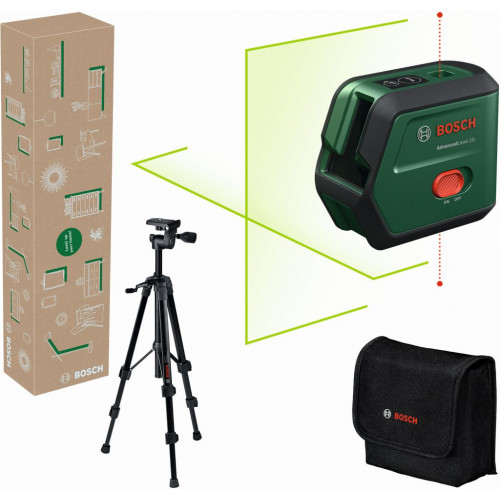 BOSCH AdvancedLevel 2G készlet Keresztvonalas szintezőlézer függélyező 0603663GZ1