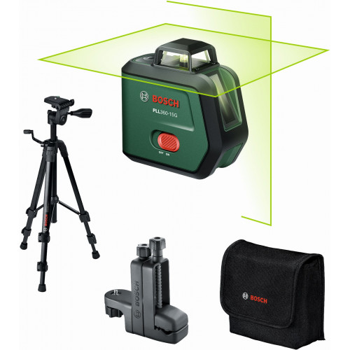 BOSCH PLL360-15G UNI 360°-os keresztvonalas szintezőlézer + állvány + tartó 0603663K02 BOSCH PLL360-15G UNI 360°-os keresztvonalas szintezőlézer + állvány + tartó 0603663K02