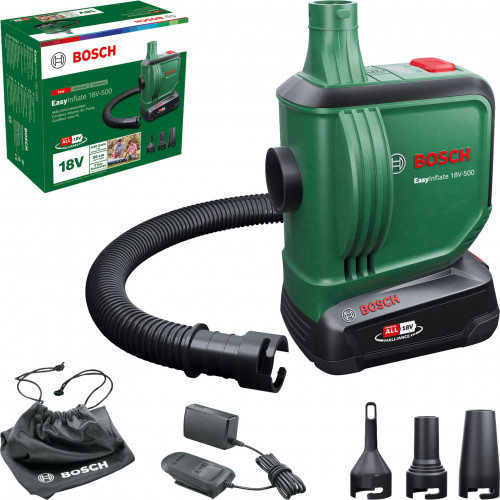 BOSCH EasyInflate 18V-500 Akkus térfogat-levegőszivattyú 1x 2.0Ah 0603947201